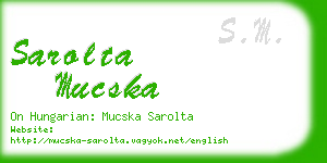 sarolta mucska business card